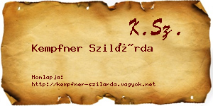 Kempfner Szilárda névjegykártya